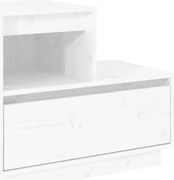 Biała duża szafka nocna drewniana z szufladą K6-H16