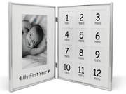 Ramka stojąca w kolorze srebra 21x26 cm My First Year – Zilverstad