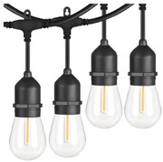 LED zewnętrzny łańcuch dekoracyjny 20xE27/1W/230V 20 m IP65 czarny