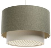 Lampa wisząca ERUTAN DOUBLE RATTAN 60 zielona/kremowa BPS KONCEPT