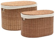Rattanowe koszyki zestaw 2 szt. 50x36x32 cm Indali – Kave Home