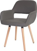 Krzesło do jadalni MCW-A50 II,  imitacja skóry, szary, jasne nogi