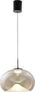 Brena - Pojedyncza lampa wisząca w kolorze koniaku od Fabas Luce - 14W ściemnialna dioda LED - Lampa sufitowa - Średnica 33 cm