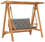 Huśtawka ogrodowa z szarą poduszką M1-A76