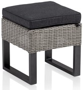 Hocker mały Palma 42 x 42 cm popielato-antracytowy KETTLER