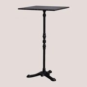 Wysoki Stół Barowy Z Marmuru Roma Czarny Marmur Marquina & Cuadrado & Czarny - Sklum