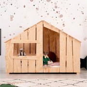 Łóżko dziecięce domek FRED 70x140 sosna