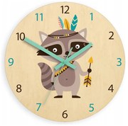 Zegar ścienny cichy do pokoju dziecięcego drewniany nowoczesny dekoracyjny