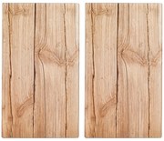 Szklane płyty ochronne WOOD na kuchenkę – 2 sztuki, ZELLER