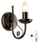 Brilagi - LED Kinkiet STEFANO 1xE14/40W/230V czarny patyna