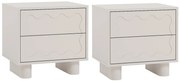 Zestaw 2 stolików nocnych - 2 szuflady - MDF - Beż - ANEZA