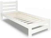 Białe drewniane łóżko pojedyncze 80x200 R2-P16