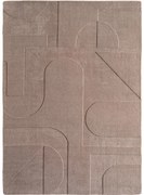 Dywan nowoczesny Pompei 3D  Geometria II beżowy 80 cm x 150 cm