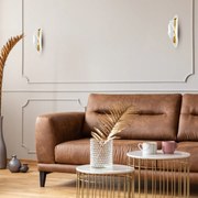 Kinkiet LARGO 8W LED, złoty, biały glamour