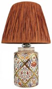 Lampa stołowa w kolorze terakoty z kloszem plecionki papierowej (wysokość 40 cm) Alev – Opviq lights