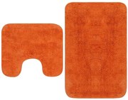 Zestaw pomarańczowych chodników łazienkowych E2-M51