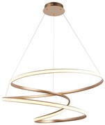 Endon 97639 - ściemnialna lampa wisząca LED na lince TWIRL LED/88W/230V 3000K złota