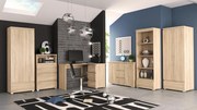 Komplet nowoczesnych mebli z biurkiem dąb sonoma R0-K05