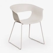 Krzesło Ogrodowe Z Polipropylenu I Stali Alanys Biały Kamień - Sklum