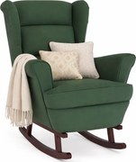 Zielony fotel wypoczynkowy bujany do salonu H8-B68