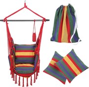 MIADOMODO Wiszący fotel bujany, kolorowy