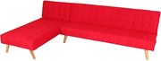 Sofa narożna MCW-K38,  czerwony