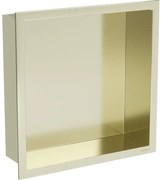 Mexen X-Wall-R półka wnękowa z kołnierzem 30 x 30 cm, złota szczotkowana - 1950303010