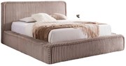 Jasnobrązowe łóżko tapicerowane 5 rozmiarów B0-K03