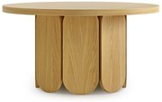 Naturalny okrągły stolik z blatem w dekorze dębu 78x78 cm Soft – Woodman