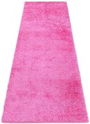 Różowy jednokolorowy chodnik shaggy B5-R99