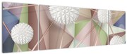 Obraz - Abstrakcja 3D w pastelowych kolorach (170x50 cm)