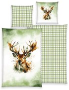 Herding Bawełniana pościel Jelen, 135 x 200 cm, 80x 80 cm