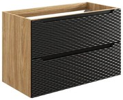 Szafka pod umywalkę OCEAN BLACK 82-90-2S 90cm dąb olejowany/czarna COMAD