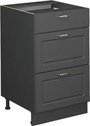 Szafka dolna do kuchni anthrazit-gold landhaus 50x51.6x82 fame-line