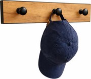 Nowoczesny wieszak ścienny dąb craft + czarny E2-P44