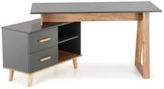 SERGIO XL biurko antracyt / d.wotan, loft, skandynawski,