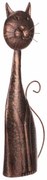 Metalowa dekoracja ogrodowa Kot miedziany, 22 x 61 x 11 cm