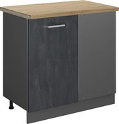 Szafka narożna czarny beton 86x60x81.6 r-line