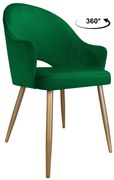 Krzesło obrotowe Velvet podstawa złota MG25