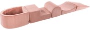 Aesthetic Piankowy Zestaw Do Zabawy Z Suchym Basenem 57x45x30cm, Plac Zabaw Dla Dziecka, 5 Elementów, Sztruksowy, Różowy, Piłki: Bez Piłek - Meowbaby®