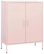 Różowa metalowa szafka gospodarcza dwudrzwiowa A1-Z28