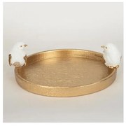 Dekoracja na stół talerz z ptakami 9,5x28x30,9 cm