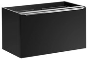 Szafka pod umywalkę nablatową SANTA FE BLACK 80 cm czarny mat COMAD