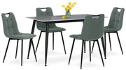 Zestaw jadalniany z ceramiczną płytą i 4krzesłami, zielony
