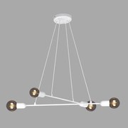 Biała metalowa lampa wisząca patyki loft - A727 D7-B02
