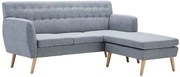 Tapicerowana pikowana sofa jasny szaryP5-M12