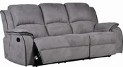 Kanapa 3-osobowa z funkcją relax z mikrofibry HERNANI - Szary