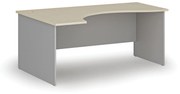 Biurko narożne  PRIMO GRAY, 1800 x 1200 mm, lewe, szary/brzoza