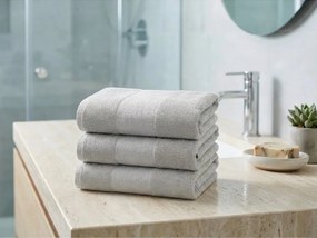 Zestaw ręczników CARRARA 30x30 cm jasnoszary 100% bawełna, 3 szt.