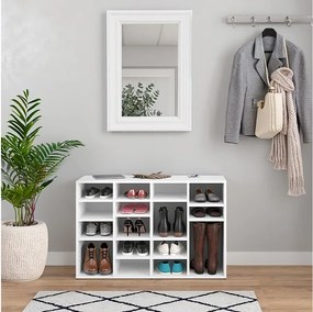 Szafka na buty biały 104x30x65.5 lysander